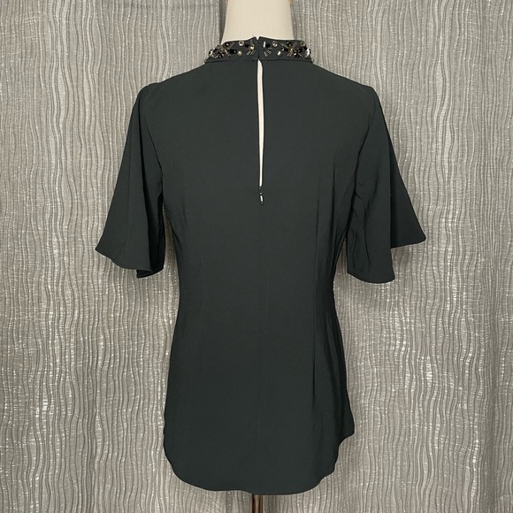 Ann Taylor beaded neck cutout blouse - Picture 5 of 10